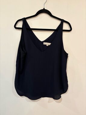 LOFT Navy Sleeveless V-Neck Camisole